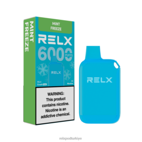 RELX Crush Pocket 6000 buzlu | 8RZV2156 RELX Elektronik Sigara nane dondurma