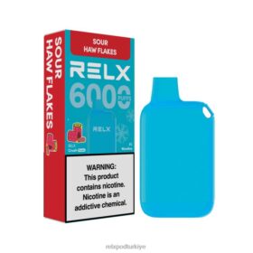 RELX Crush Pocket 6000 buzlu | 8RZV2160 RELX Elektronik Sigara Likit Doldurma ekşi hav gevreği