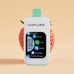 AirFuze Smart 30000 Puff Tek Kullanımlık Pod Çilek Yaz Zamanı Boyut:50x25x104.9mm Ekran:2.01"TFT Dokunmatik Nikotin:%5 Pil:900mAh Şarj:Tip-C