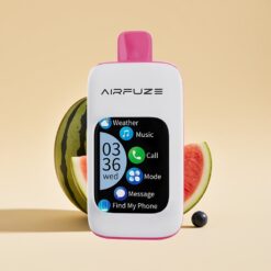 AirFuze Smart 30000 Puff Yenilenebilir Pod Boyut:50x25x104.9mm Ekran:2.01"TFT dokunmatik Nikotin:5% Pil:900mAh Şarj:Type-C Aroma:Mavi Böğürtlen Karpuz